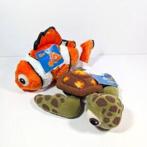 NWT Vintage Y2K Disney Finding Nemo Plush Stuffed Animals, Nemo Squirt Plushies